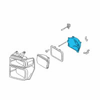 OEM 1987 Ford Aerostar Lamp Mount Ring Diagram - E99Z-13119-A