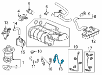 OEM 2022 Acura MDX Sensor Laf, Rear Diagram - 36541-61A-A01