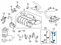 OEM 2022 Acura MDX Sensor Oxygen, Front Diagram - 36532-61A-A01