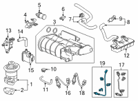 OEM 2022 Acura MDX Sensor Oxygen, Rear Diagram - 36542-61A-A01