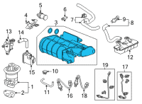 OEM 2022 Acura MDX Set, Canister Assembly Diagram - 17011-TYA-A02