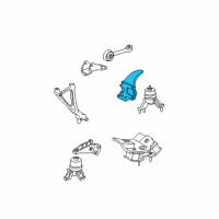 OEM 1996 Toyota Camry Rear Mount Bracket Diagram - 12321-74250