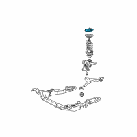 OEM 1996 Mercury Sable Bearing Assembly Diagram - YF1Z-3B455-AA