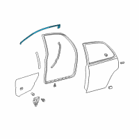 OEM 2006 Lexus ES330 Weatherstrip, Rear Door, No.2 LH Diagram - 67888-33010