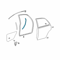 OEM Lexus ES300 Weatherstrip, Rear Door, No.3 LH Diagram - 67896-33010