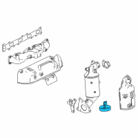 OEM 2020 Chevrolet Colorado Catalytic Converter Bracket Diagram - 55589486