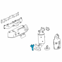 OEM 2022 GMC Canyon Catalytic Converter Bracket Diagram - 55597346