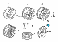 OEM Honda Civic CAP, ALUM WHL CNT Diagram - 44732-T8N-T01