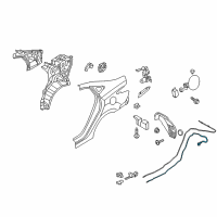 OEM 2013 Hyundai Accent Catch Assembly-Fuel Filler Door Diagram - 81590-1R001