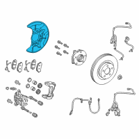 OEM 2020 Lexus NX300h Cover, Disc Brake Dust Diagram - 47781-42050