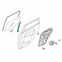 OEM 2020 Kia Niro Channel & Run Assembly-Door Diagram - 83550G5000