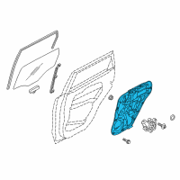 OEM 2022 Kia Niro Window Regulator Diagram - 83471G5010