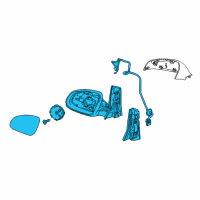 OEM Buick Mirror Assembly Diagram - 22908065