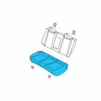 OEM 2007 Chrysler Sebring Rear Seat Cushion Diagram - 1FU821DBAA