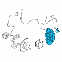 OEM 2020 BMW M340i BRAKE CALIPER HOUSING, RED Diagram - 34-10-6-891-344