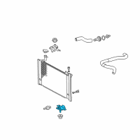 OEM Toyota Prius Radiator Assembly Lower Support Diagram - 16506-21010