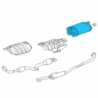 OEM 2005 Toyota Solara Muffler W/Tailpipe Diagram - 17430-0H121