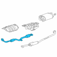 OEM Toyota Solara Converter & Pipe Diagram - 17410-0H180