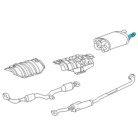 OEM Lexus Baffle Sub Assy, Exhaust Tail Pipe Diagram - 17408-74080