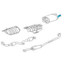 OEM Lexus LS430 Baffle Sub Assy, Exhaust Tail Pipe Diagram - 17408-74080