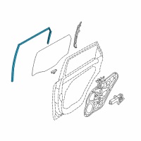 OEM 2013 Kia Sorento Run-Rear Door Window Glass Diagram - 835302P000
