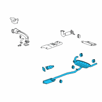 OEM Cadillac SRX Exhaust Muffler Assembly (W/ Exhaust & T/Pipe & 3W Diagram - 20903191