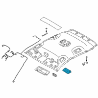 OEM 2021 Hyundai Kona Electric Room Lamp Assembly Diagram - 92850-J9100-TTX