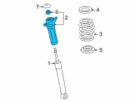 OEM 2022 Lexus NX450h+ Shock and Strut Mount Diagram - 4875042020