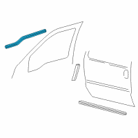 OEM Ford F-250 Super Duty Belt Weatherstrip Diagram - F81Z-2521452-AA