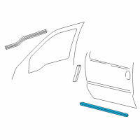 OEM Ford F-250 Super Duty Body Side Molding Diagram - 5C3Z-2820878-AAH