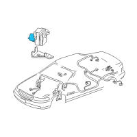 OEM 1999 Cadillac Seville Brake Pressure Modulator Valve Assembly Diagram - 25731524