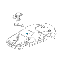 OEM Pontiac Accelerometer Asm, Vehicle Lateral Diagram - 25702490