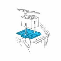 OEM Dodge B150 Battery Trays Diagram - 55074946