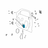 OEM 2001 Chrysler PT Cruiser Front Door Latch Diagram - 5027961AI