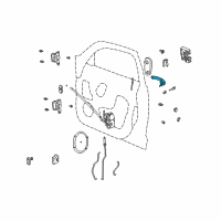 OEM 2002 Chrysler PT Cruiser Handle-Front Door Exterior Diagram - 4724913AD