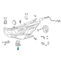 OEM 2015 Toyota Prius V Headlamp Bracket Screw Diagram - 90075-02065