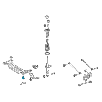 OEM 2014 Toyota Camry Suspension Crossmember Lower Insulator Diagram - 52271-06120