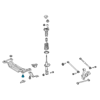 OEM 2017 Toyota Camry Suspension Crossmember Lower Insulator Diagram - 52271-06120