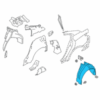 OEM 2021 Infiniti Q50 Protector-Rear Wheel House, RH Diagram - 76748-4GA0A