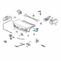 OEM 1995 Acura TL Hinge, Passenger Side Trunk Diagram - 68610-SV1-000ZZ