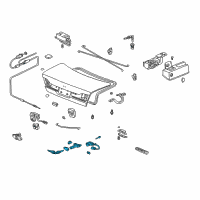 OEM 2000 Honda Accord Cylinder, Trunk Diagram - 74861-S87-A02