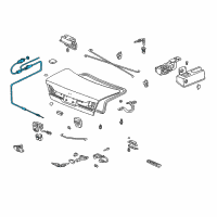 OEM 1999 Honda Accord Cable, Trunk & Fuel Lid Opener Diagram - 74880-S84-A01