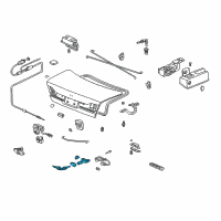 OEM Honda Accord Cylinder, Trunk Diagram - 74861-S84-A02