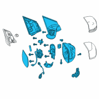 OEM 2016 Honda CR-V Set Passenger Side, Mirror Assembly Diagram - 76208-T1W-A01