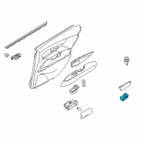 OEM Infiniti M37 Rear Power Window Switch Assembly Diagram - 25421-1MA5A