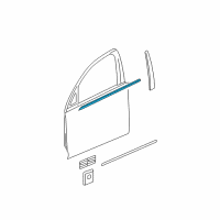 OEM 2005 Chevrolet Malibu Sealing Strip Asm-Front Side Door Window Outer Diagram - 25809077