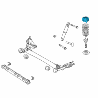 OEM Hyundai Accent Rear Spring Pad, Upper Diagram - 55331-3X000