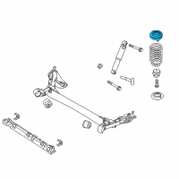 OEM Hyundai Elantra Coupe Rear Spring Pad, Upper Diagram - 55331-3X000