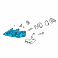 OEM 2001 Acura TL Driver Side Headlight Lens/Housing Diagram - 33151-S0K-A01