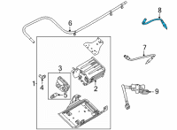 OEM 2018 Ford Explorer Lower Oxygen Sensor Diagram - FL3Z-9G444-A